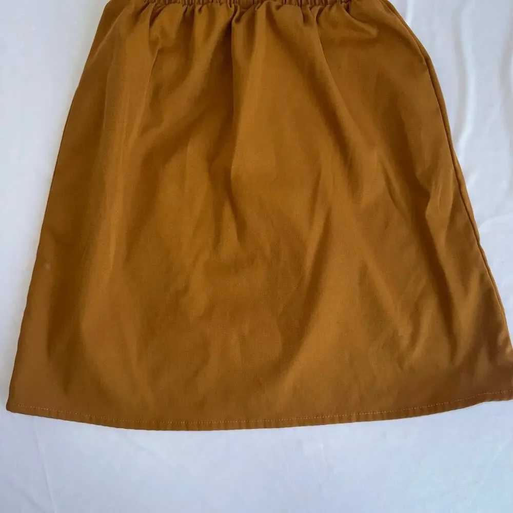 Shein Girls Midi Skirt Size 11-12Y‎ Orange/Brown
